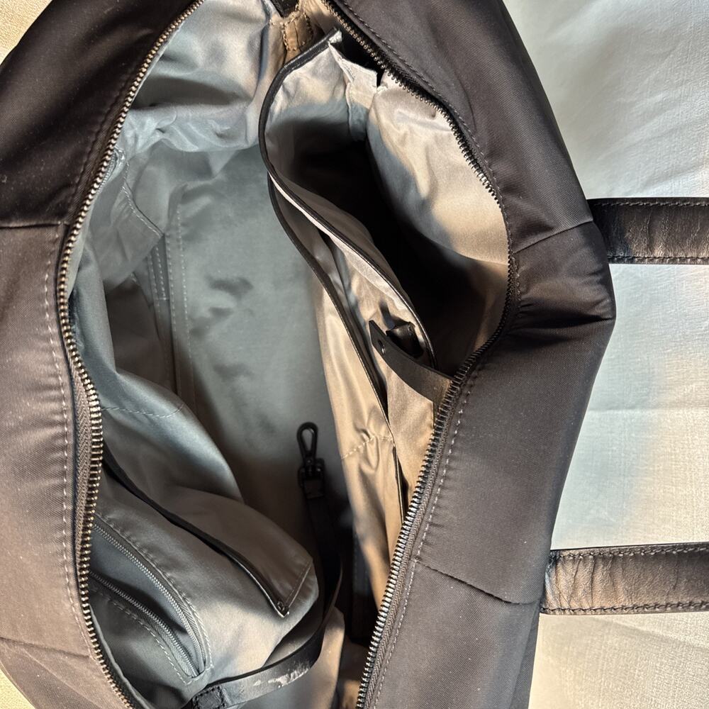 AWAY THE EVERYWHERE BAG Black With Padded Strap & Pockets EUC - Picture 5 of 11